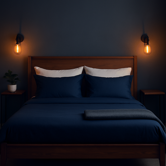 Premium Plain Blue Bedsheet